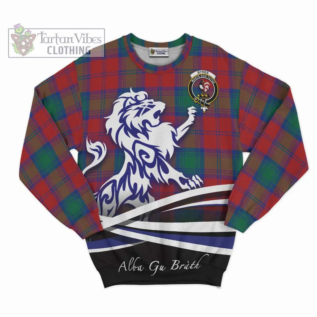 Byres (Byses) Tartan Sweatshirt with Alba Gu Brath Regal Lion Emblem