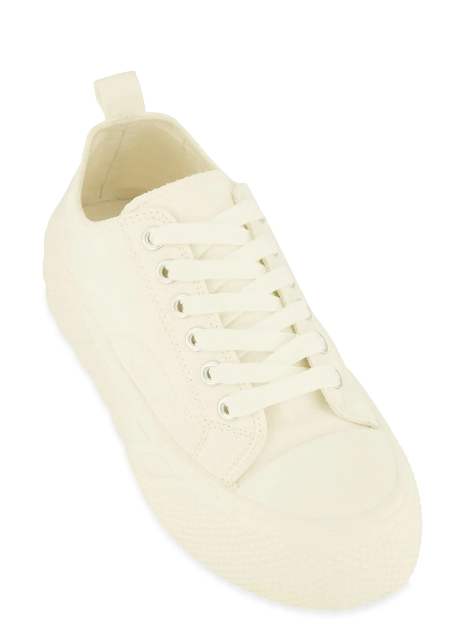 Canvas Lace Up Platform Sneakers