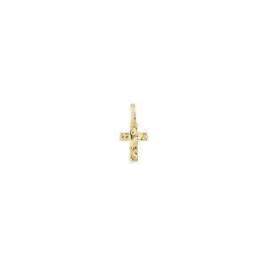 CHARM recycled cross pendant gold-plated