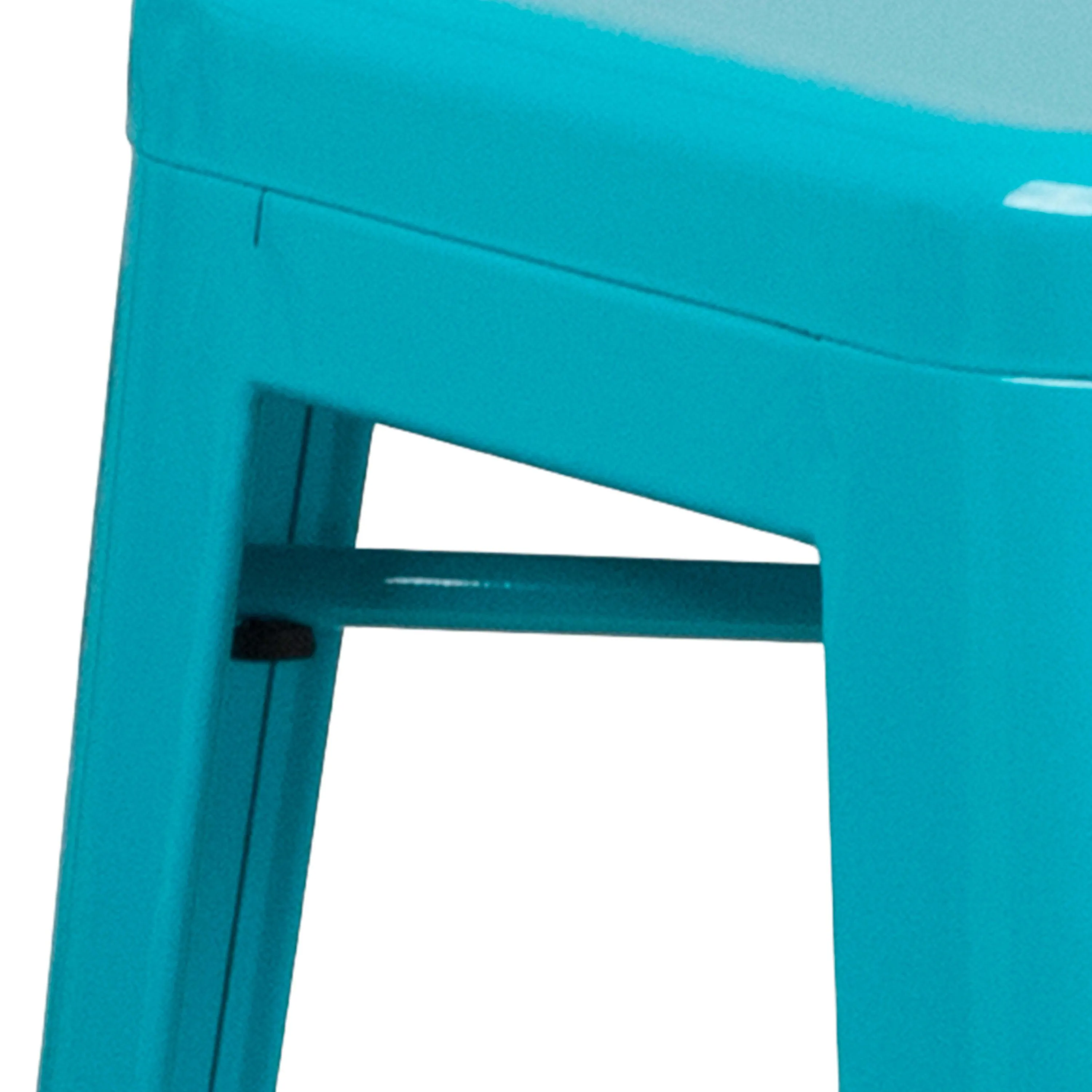 Commercial Grade 30" High Backless Metal Indoor-Outdoor Barstool with Square Seat