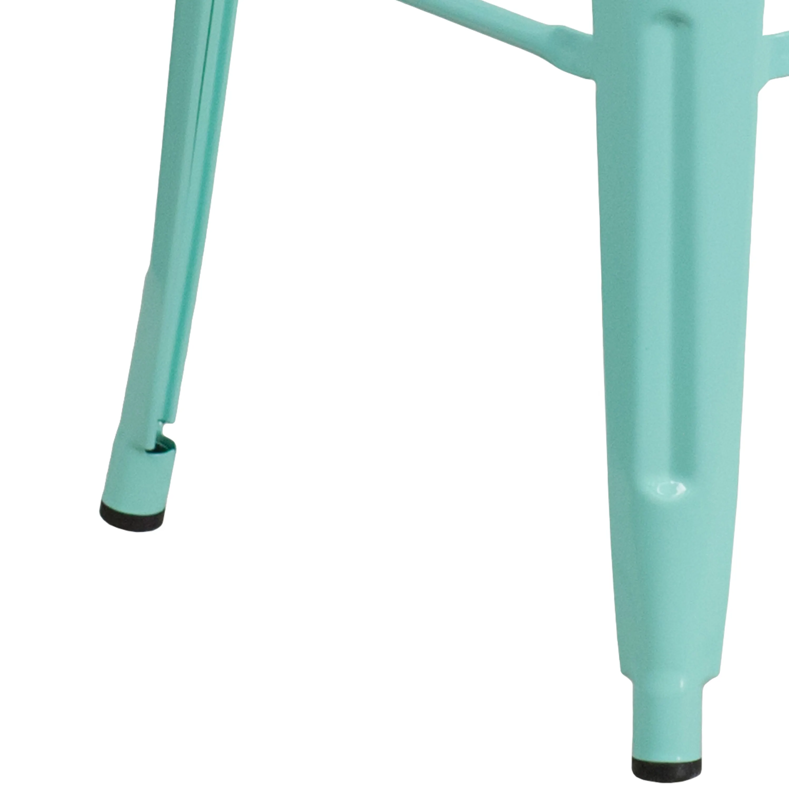 Commercial Grade 30" High Backless Metal Indoor-Outdoor Barstool with Square Seat