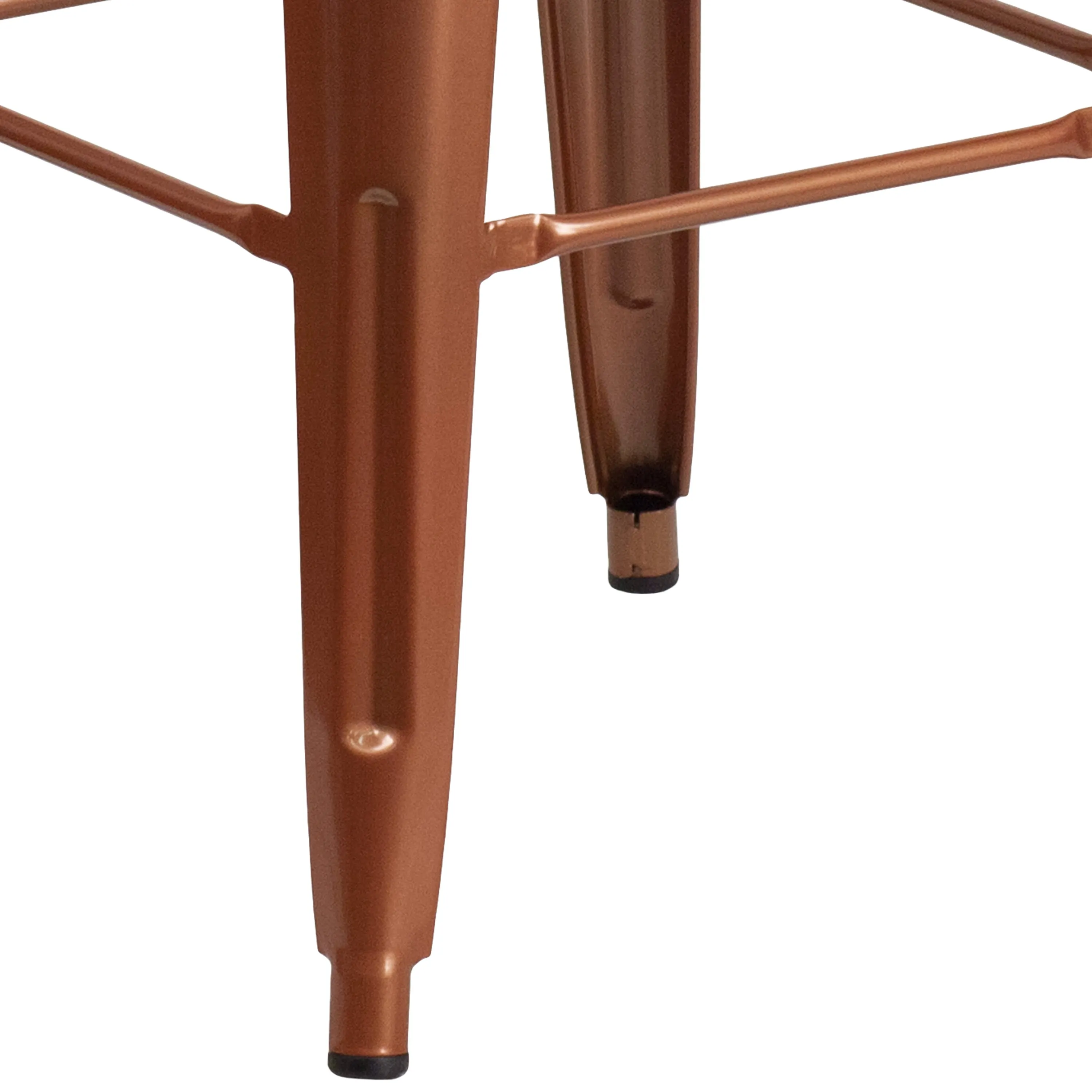 Commercial Grade 30" High Backless Metal Indoor-Outdoor Barstool with Square Seat