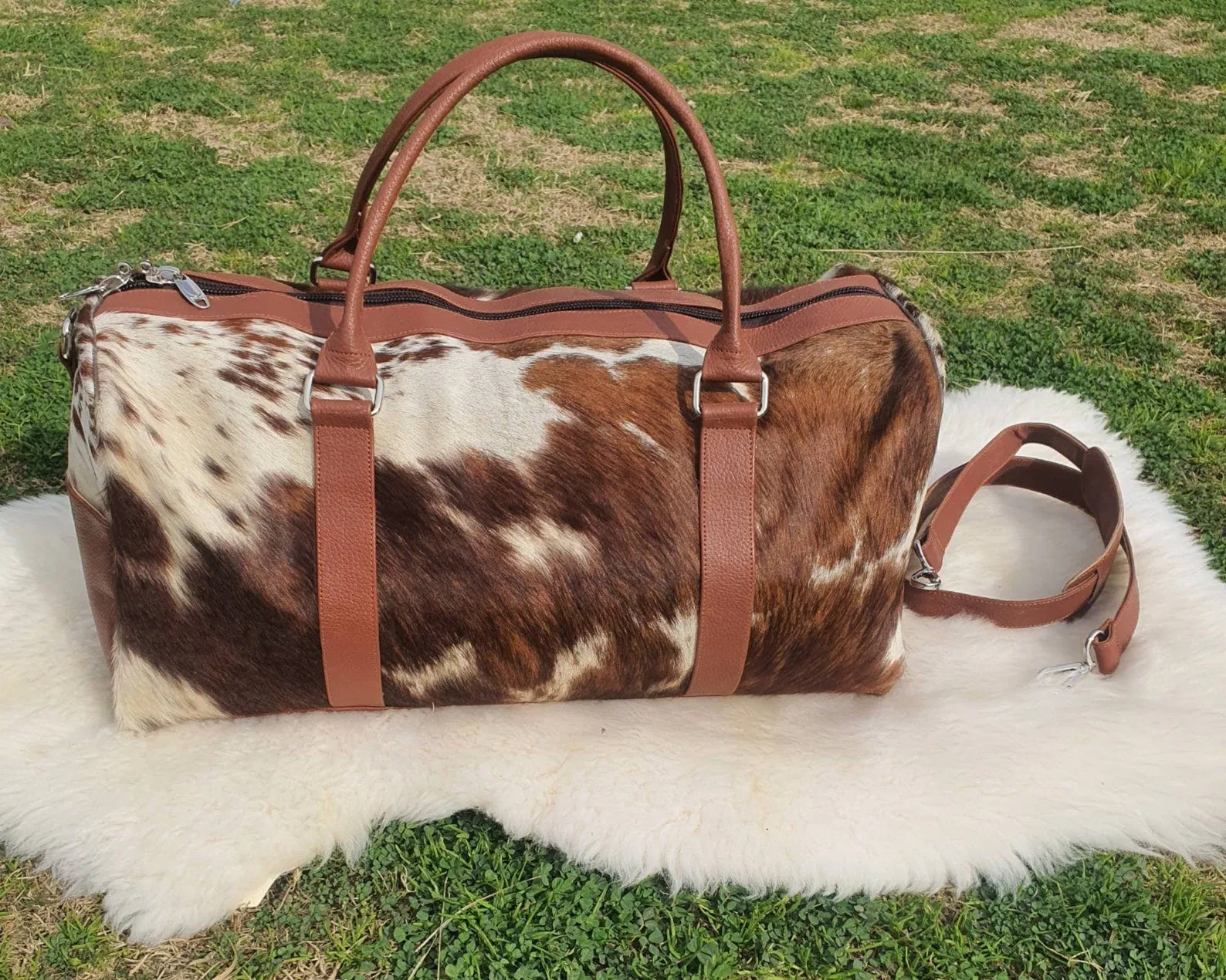 Cowhide duffle Bag For Men Women