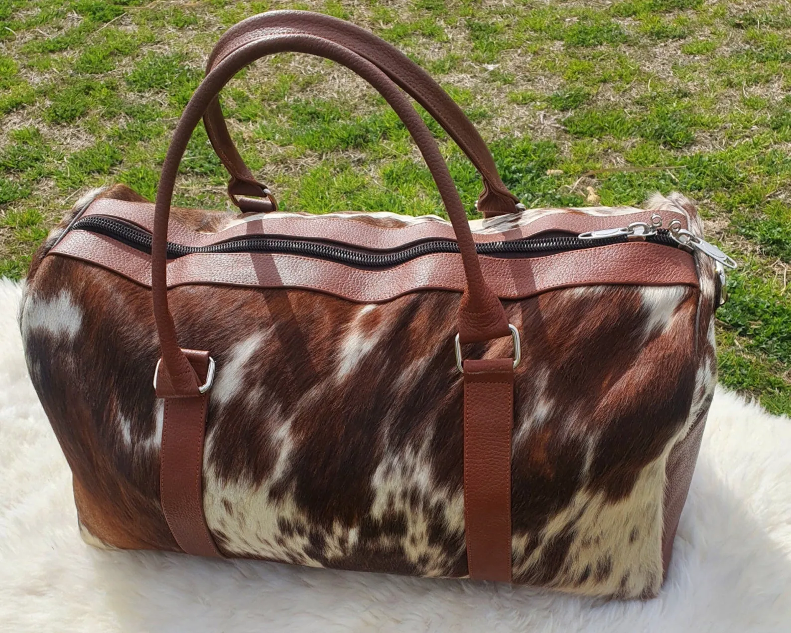 Cowhide duffle Bag For Men Women