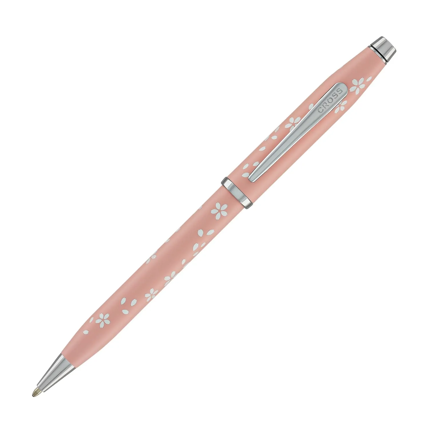 Cross Century II Cherry Blossom Ballpoint Pen in High Glossy Pink Lacquer with Polished Chrome