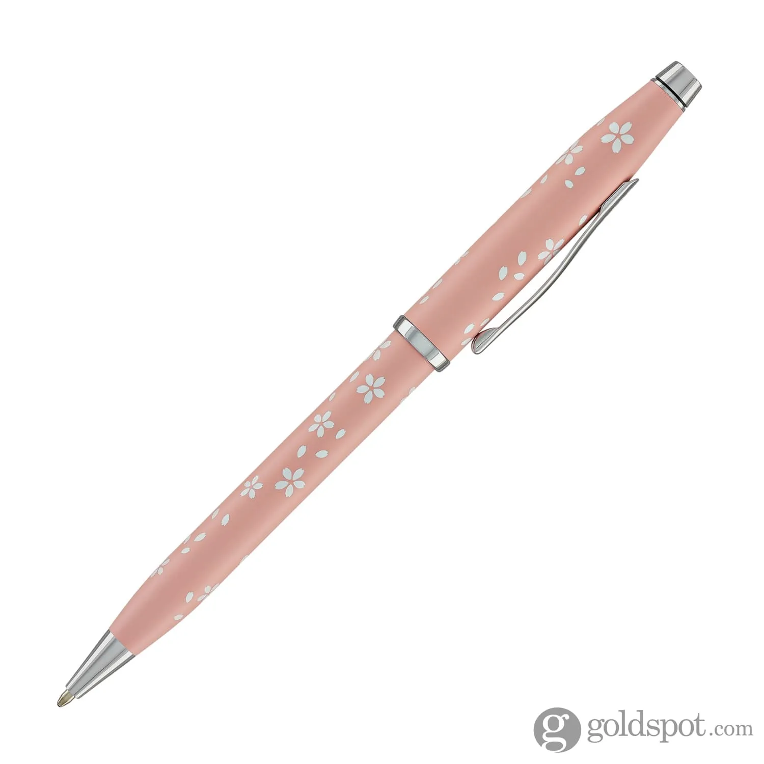 Cross Century II Cherry Blossom Ballpoint Pen in High Glossy Pink Lacquer with Polished Chrome