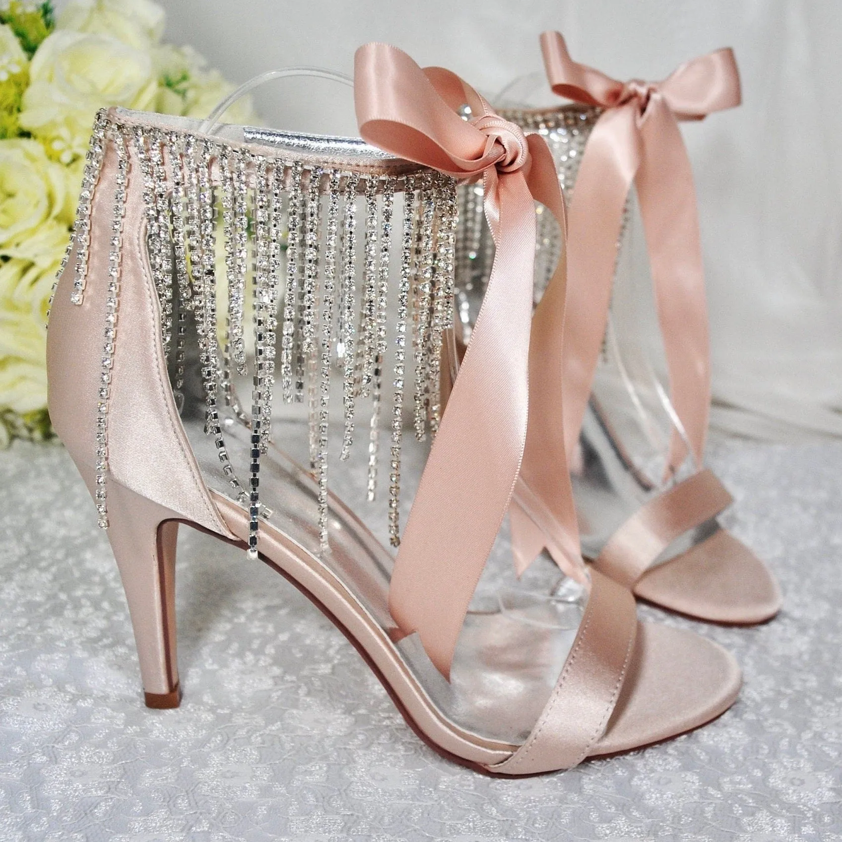 Crystal Drop Sandals