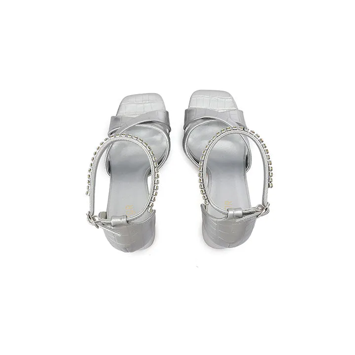 Diamante Buckle Ankle Strap Sandal HL 135