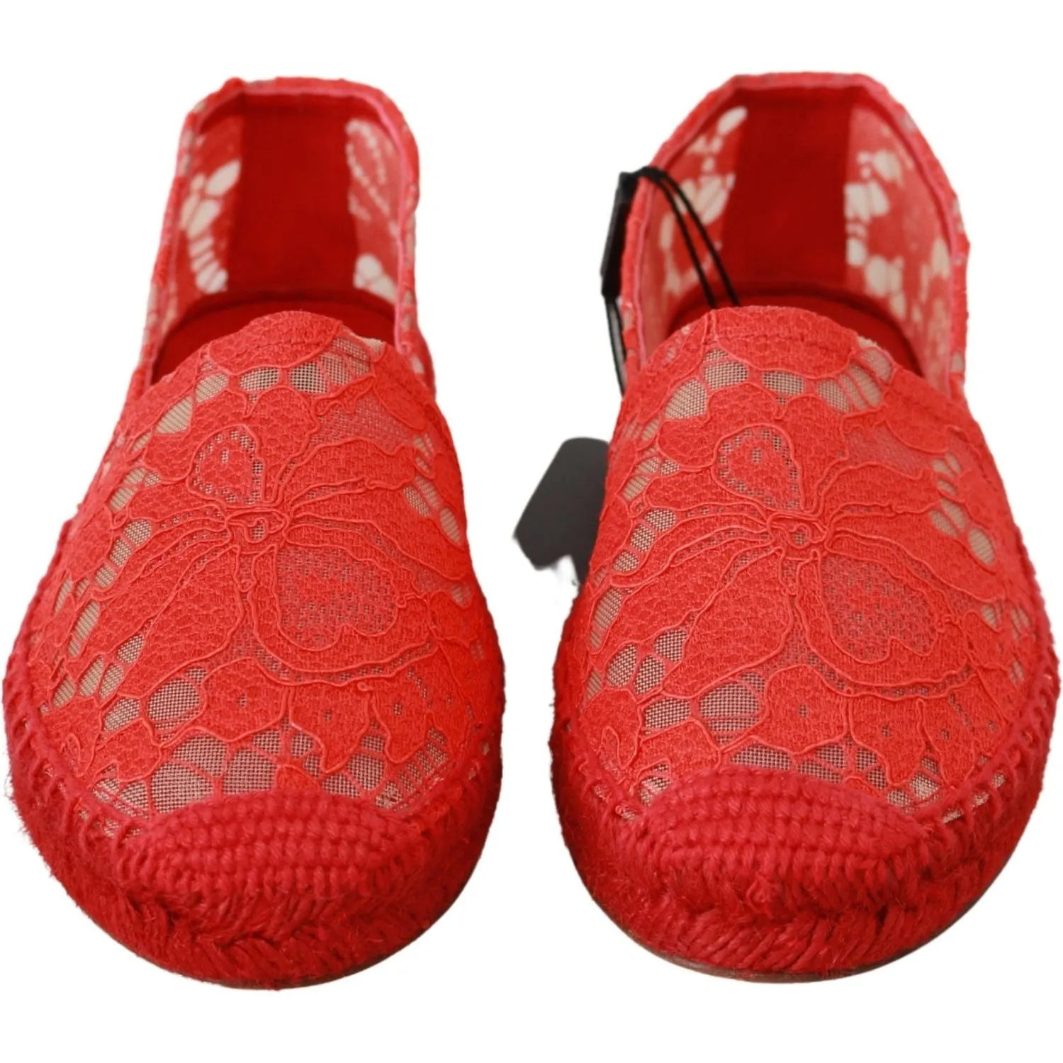 Dolce & Gabbana Red Viscose Espadrilles Flat Shoes