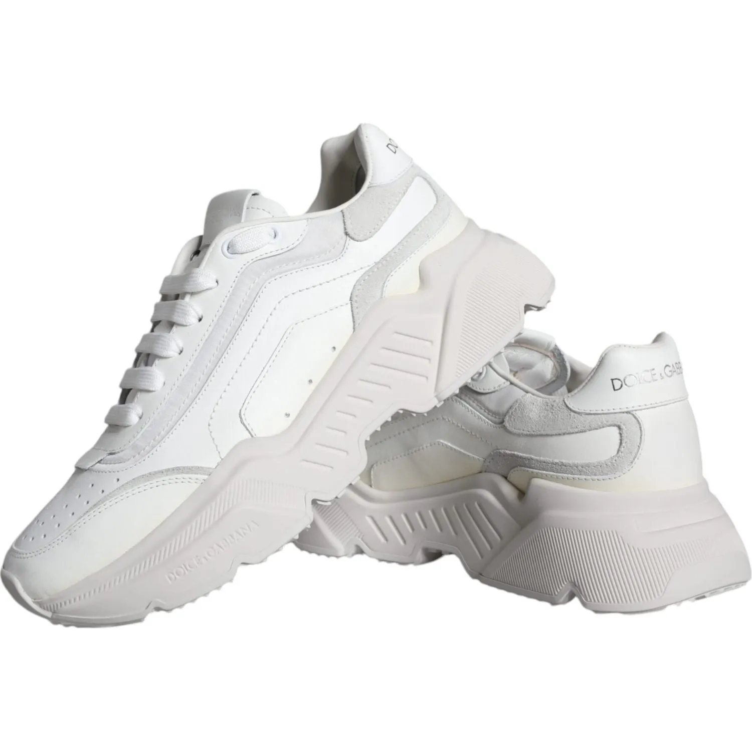 Dolce & Gabbana White DAYMASTER Calf Leather Sneakers Shoes