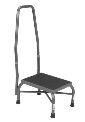 Drive Medical 13062-1sv Heavy Duty Bariatric Footstool with Non Skid Rubber Platform and Handrail