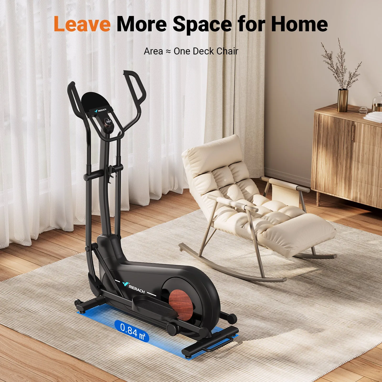 E27 Self-Powered Elliptical Machine with 470mm Stride