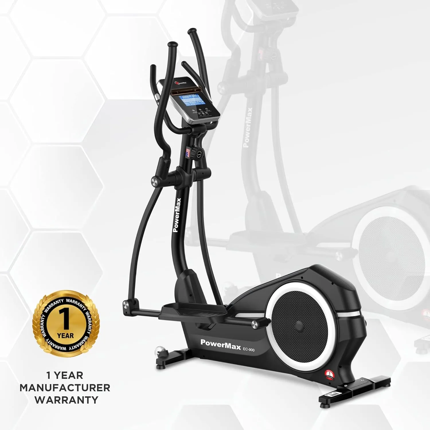 EC-900 Semi-Commercial Elliptical Cross Trainer with Magnetic Resistance | 9KG Cast Iron Flywheel for Cardio Training Workout | Gray