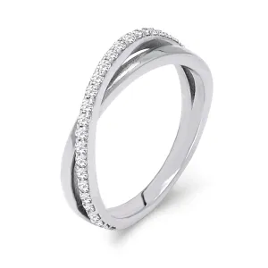 Elegant Criss Cross Diamond Band