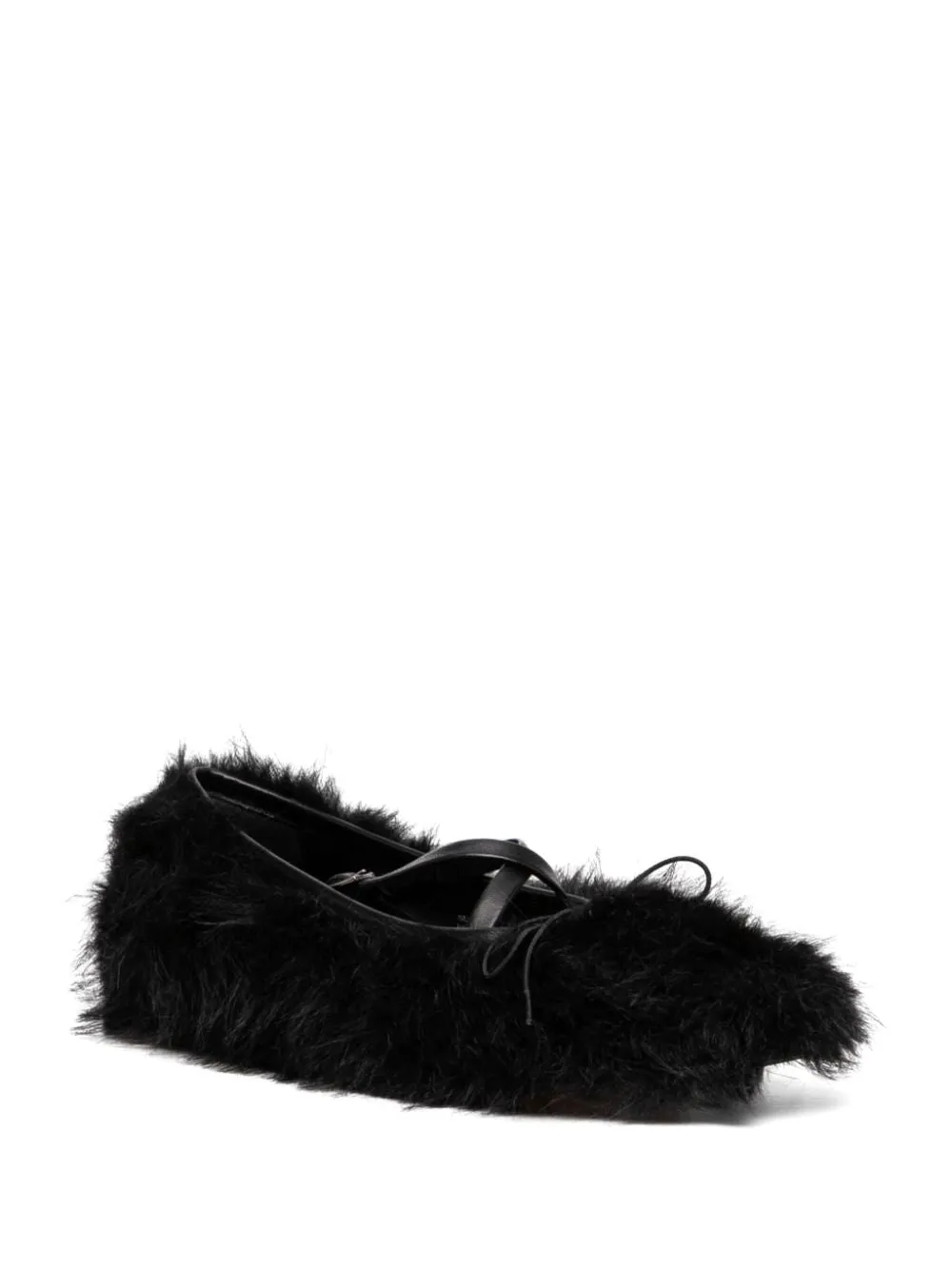 Faux Fur Criss Cross Ballerina