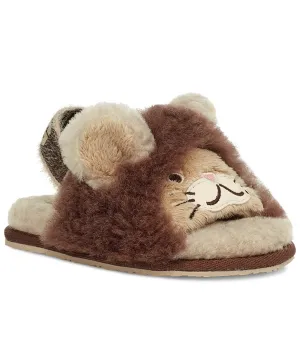 Fluff Yeah Slide Lion Stuffie in Sand/Chocolate by UGG