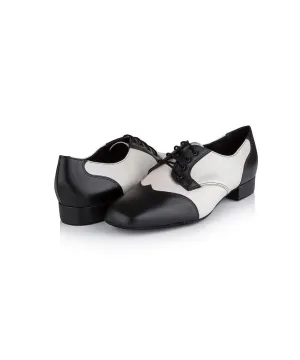 Freed of London, Lucas, Ivory-Black Leather, 1” Heel