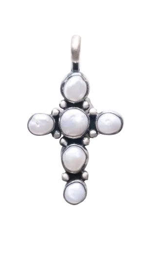 Freshwater Pearl Cross Pendant | Lowell Draper