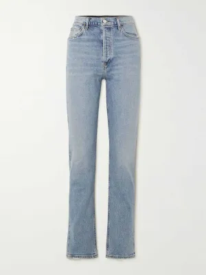 Freya high-rise slim-leg stretch organic jeans