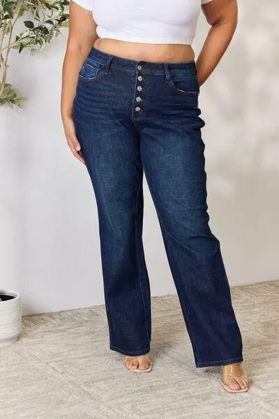 Full Size Mid Rise Flare Jeans