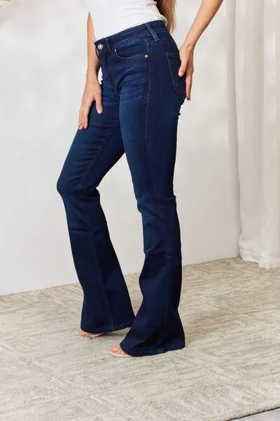 Full Size Mid Rise Flare Jeans