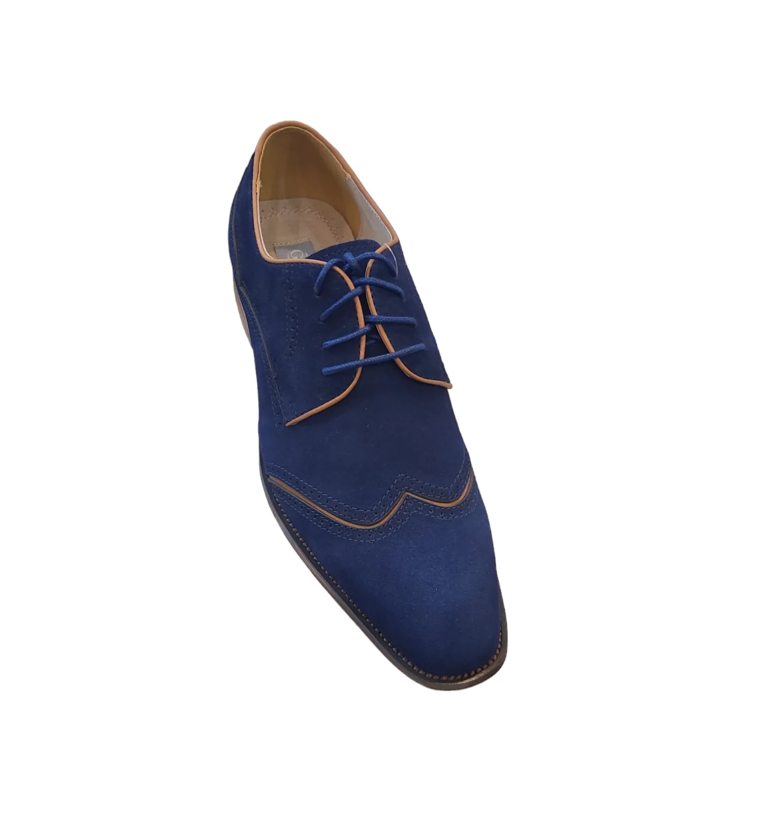 Giovani Wing Tip Suede shoes with contrast Trim