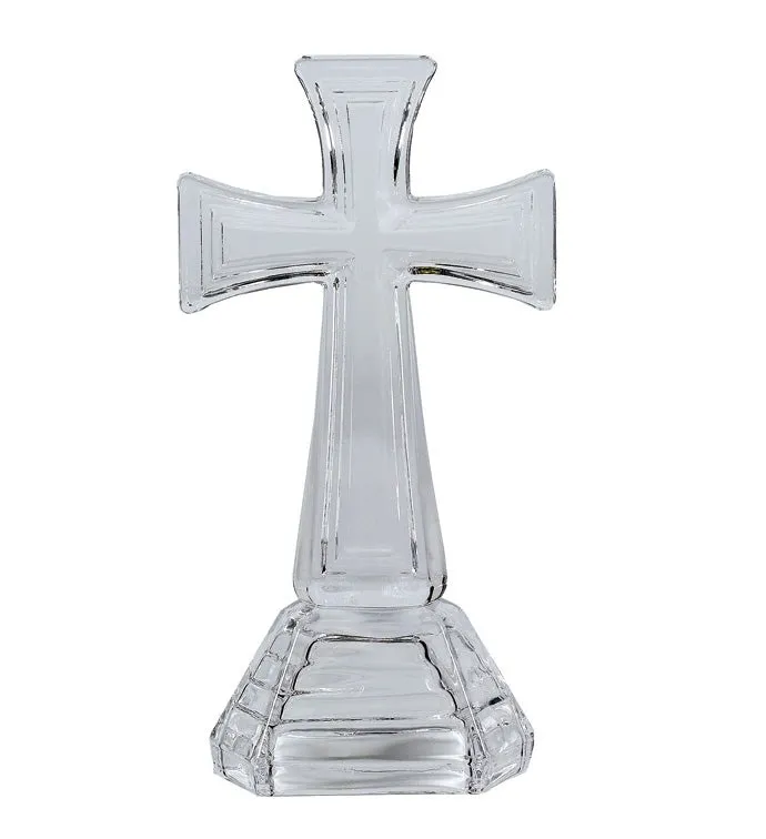 Glass Cross on Base