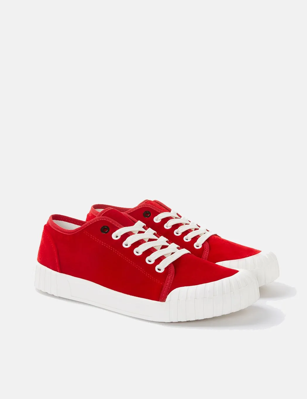 Good News Softball Low Trainers (Velvet) - Red