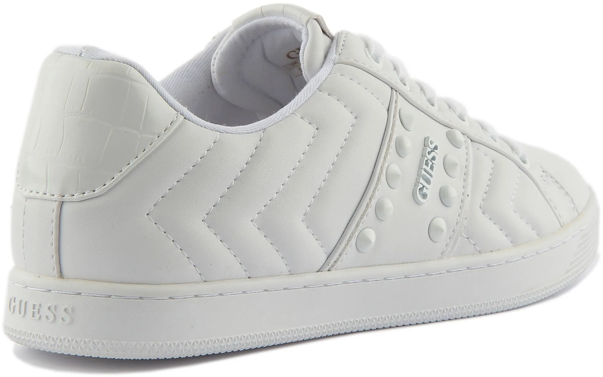 Guess Raula Stud In White For Women