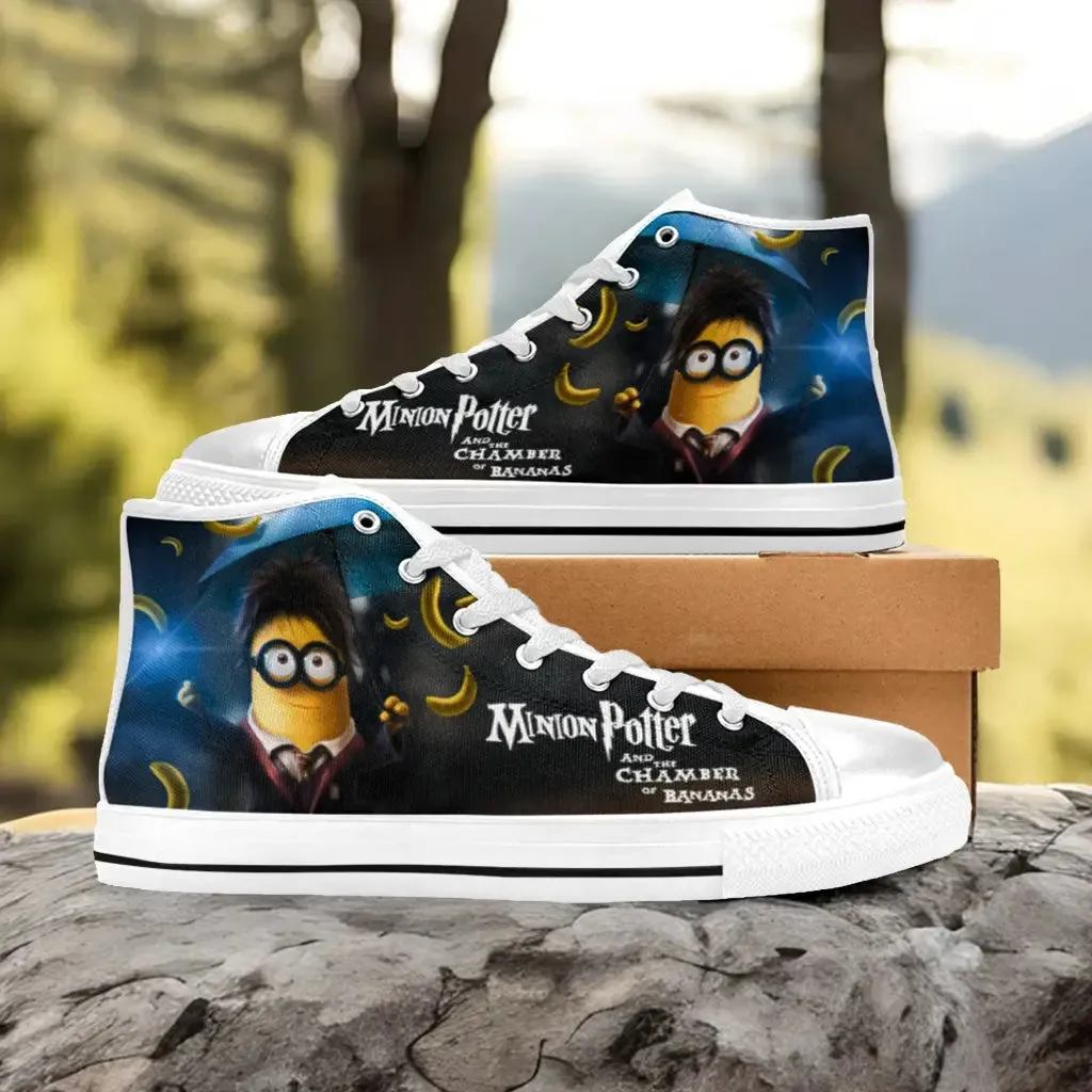 Harry Potter Minion Potter Shoes High Top Sneakers for Kids and Adults