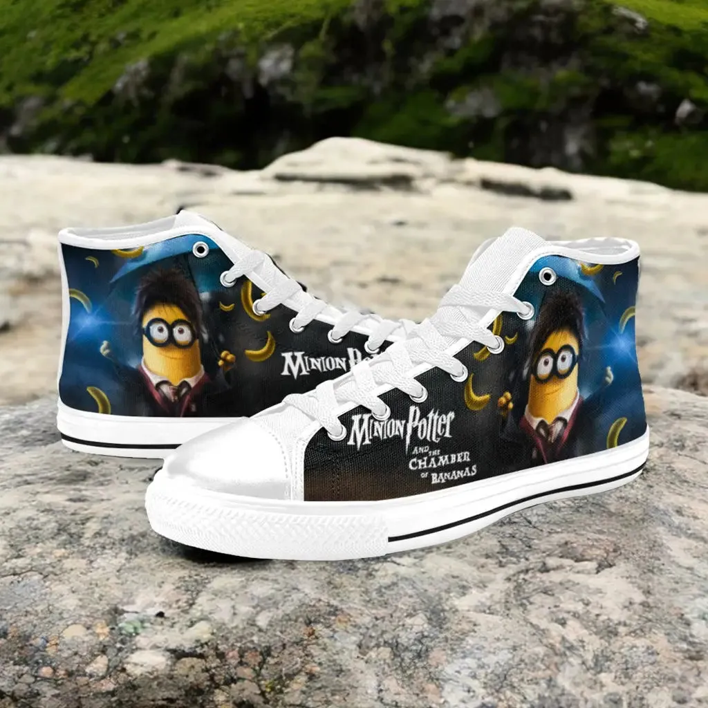 Harry Potter Minion Potter Shoes High Top Sneakers for Kids and Adults