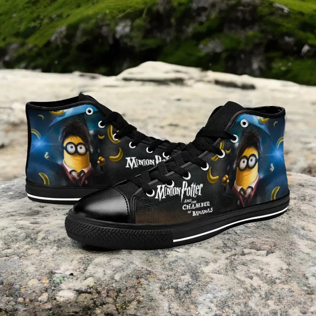 Harry Potter Minion Potter Shoes High Top Sneakers for Kids and Adults