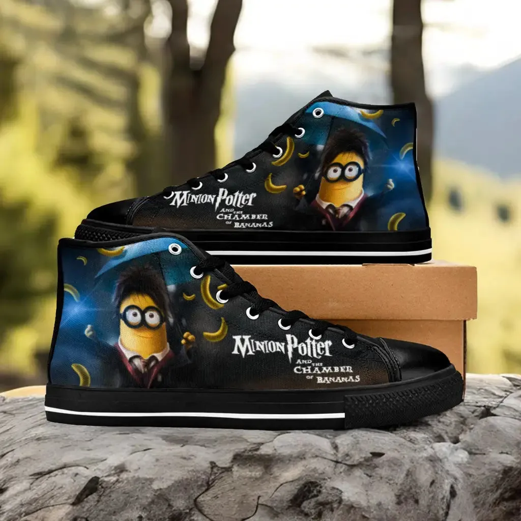 Harry Potter Minion Potter Shoes High Top Sneakers for Kids and Adults