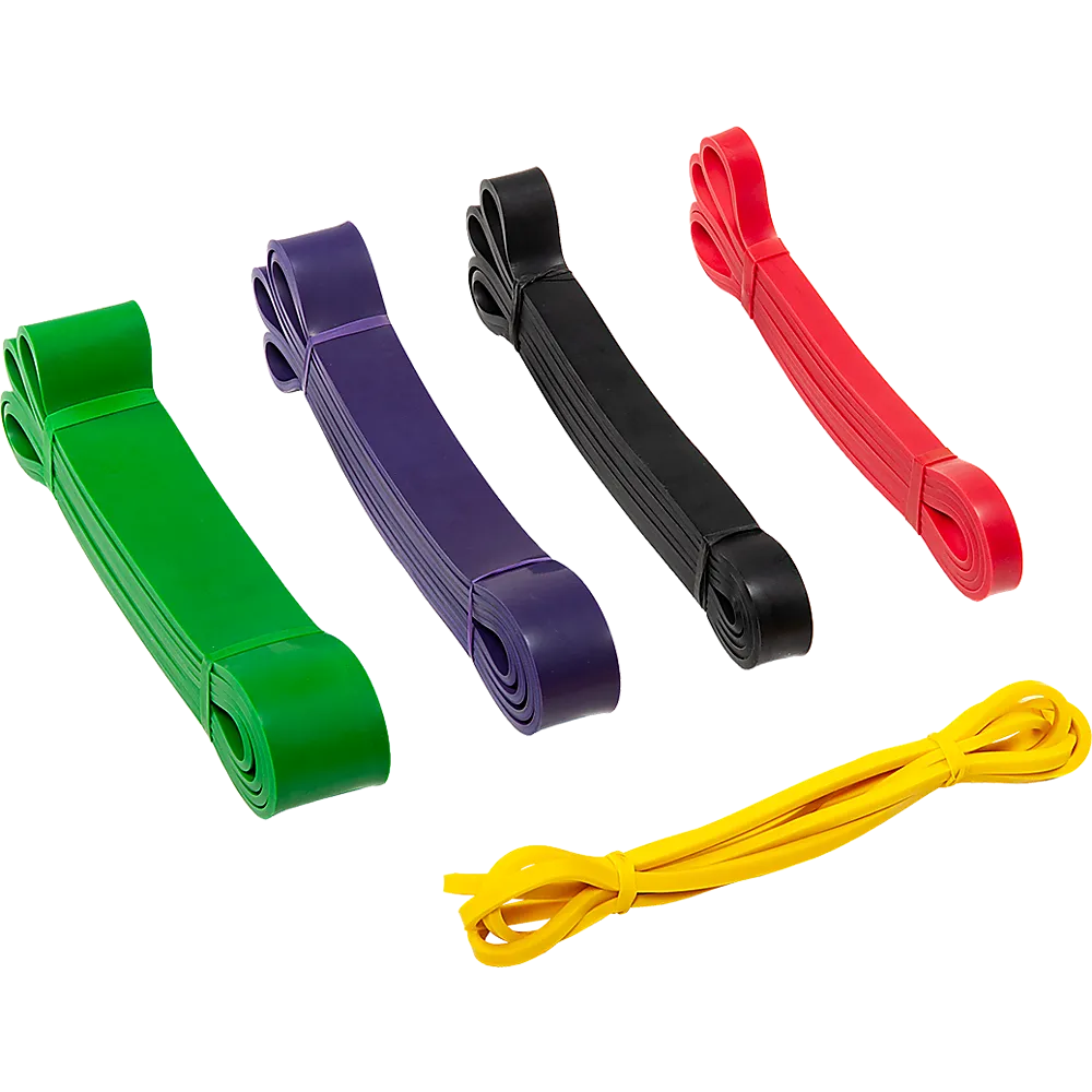 Heavy Duty Resistance Band Loop Set (5) Multi-Colored, Latex