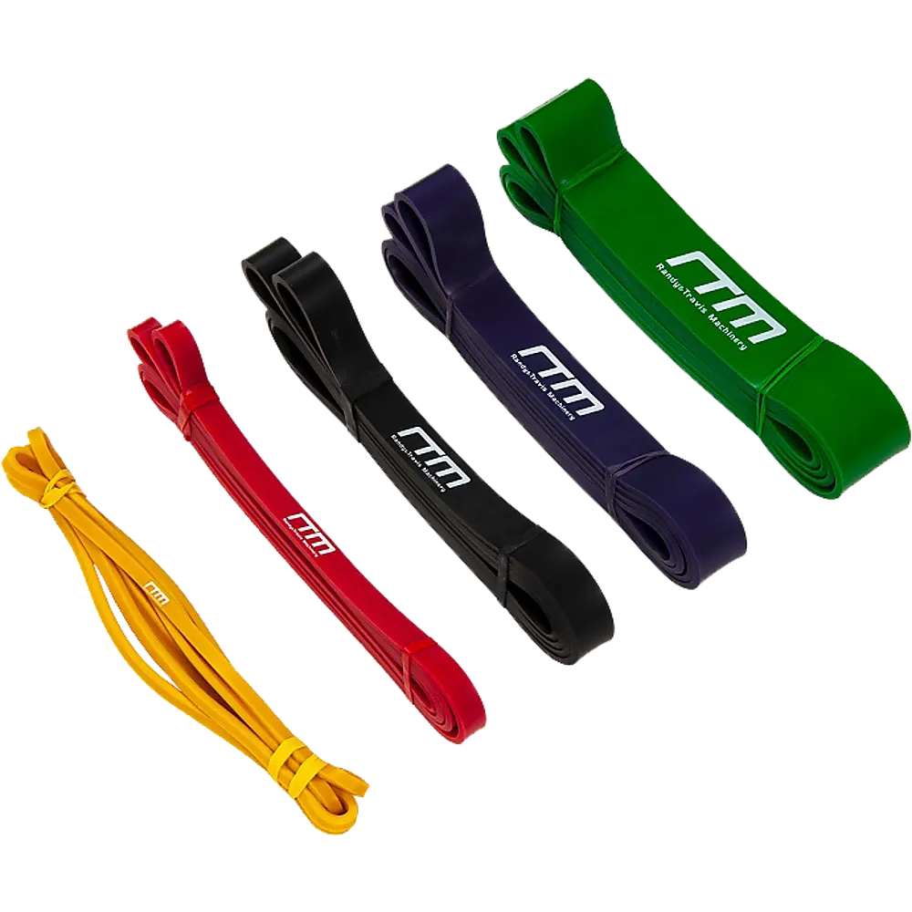 Heavy Duty Resistance Band Loop Set (5) Multi-Colored, Latex