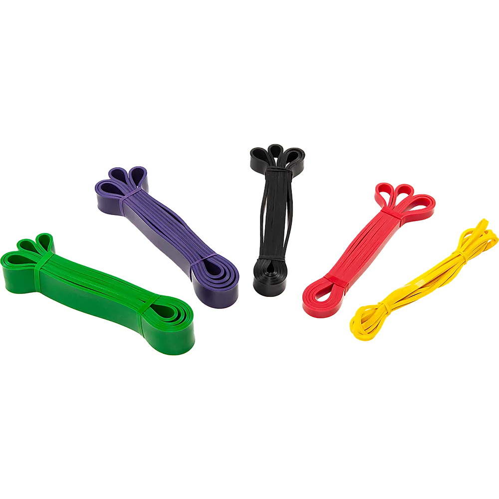 Heavy Duty Resistance Band Loop Set (5) Multi-Colored, Latex