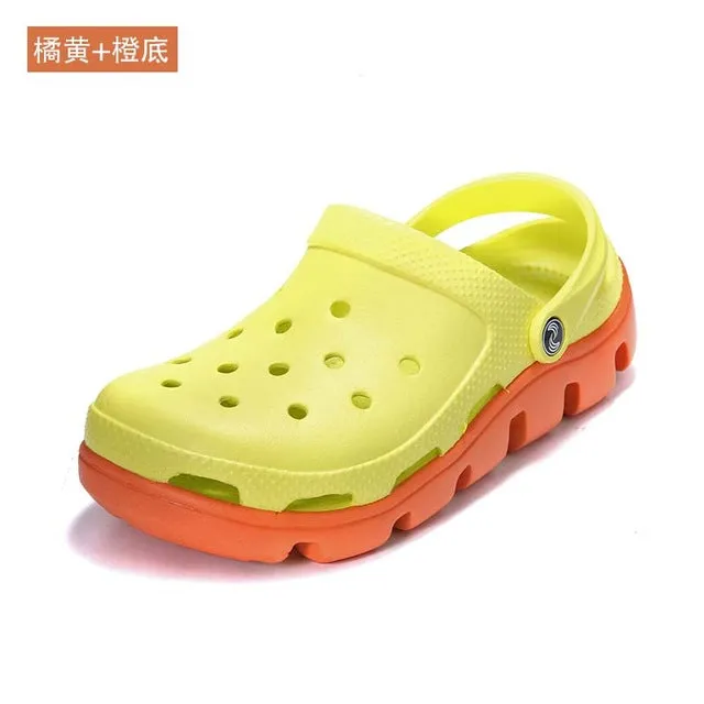 Hot Summer Mens Mules Clogs Eva Material Lightly Beach Garden Shoes Man Slippers Clog Shoe Slipper Men Fashion Color 18 Colors