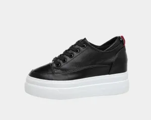 Joskaa 2024 New Platform Sneakers Black Cow Leather