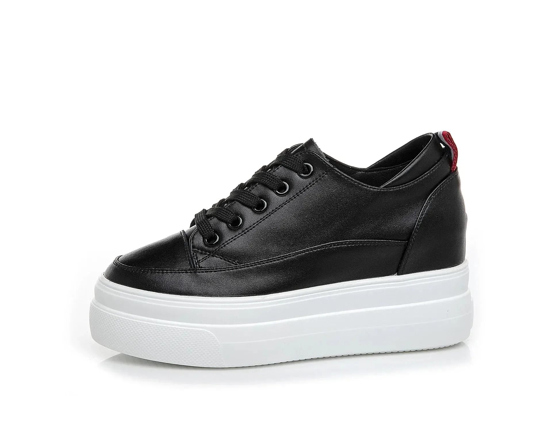 Joskaa 2024 New Platform Sneakers Black Cow Leather