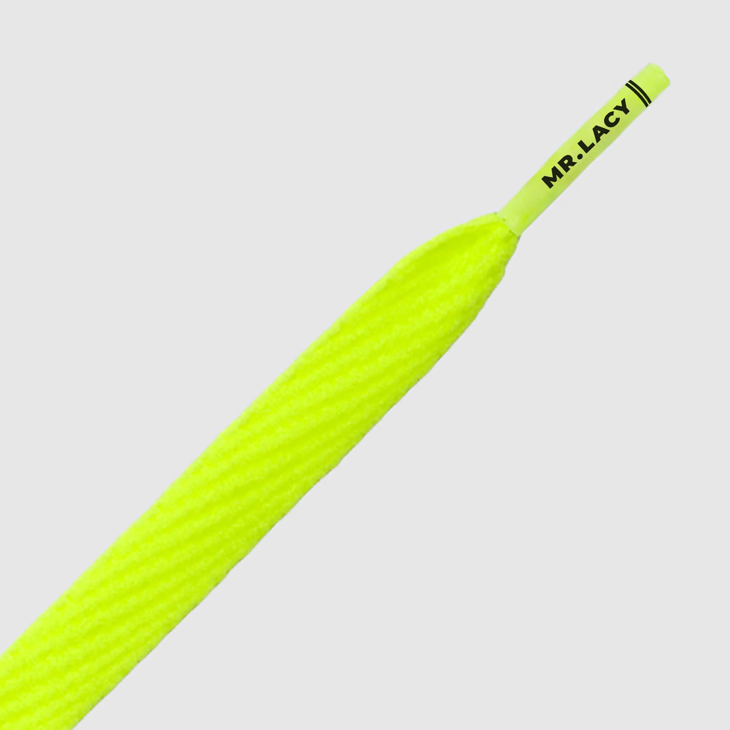 Junior Flatties Shoelaces · Neon Lime Yellow