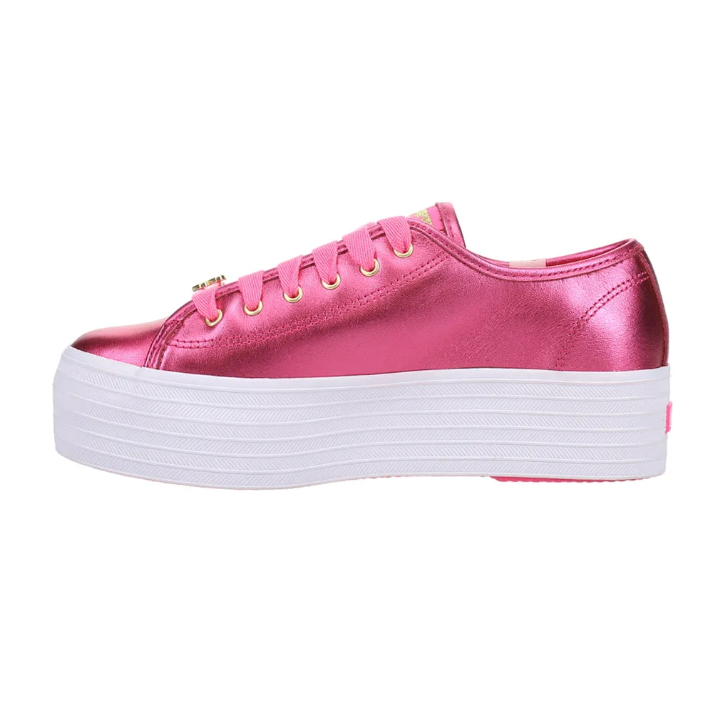 Keds x Barbie Triple Up Metallic Leather Platform Sneakers