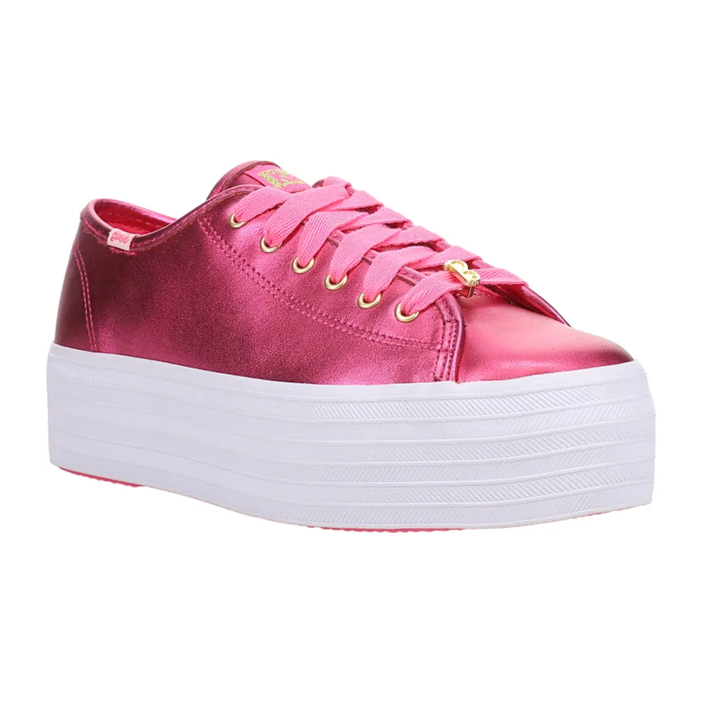 Keds x Barbie Triple Up Metallic Leather Platform Sneakers