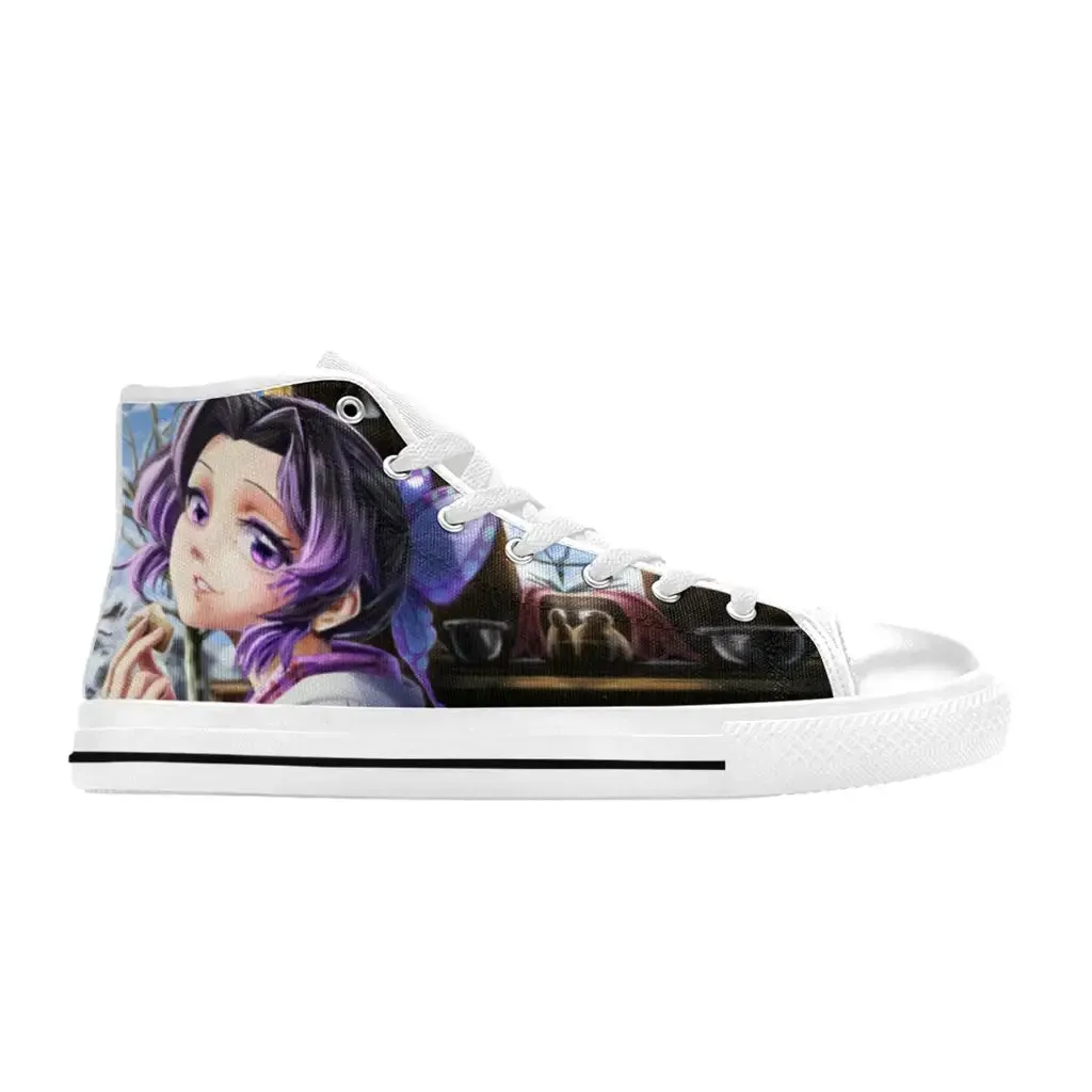 Kimetsu no yaiba Demon Slayer Shinobu Kochou Shoes High Top Sneakers for Kids and Adults