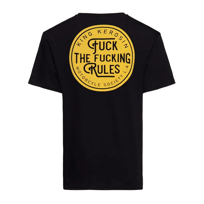 King Kerosin F**k The F**king Rules T-Shirt Black