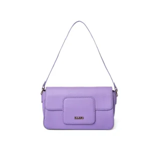 KLEIO Vegan Leather Box-Shaped Monochromatic Handbag for Women with Magnetic Closure (Purple) |Water-resistent Shoulder Hand Bag for Girls |Ladies Bag for Everyday Use, Parties, Travel & College