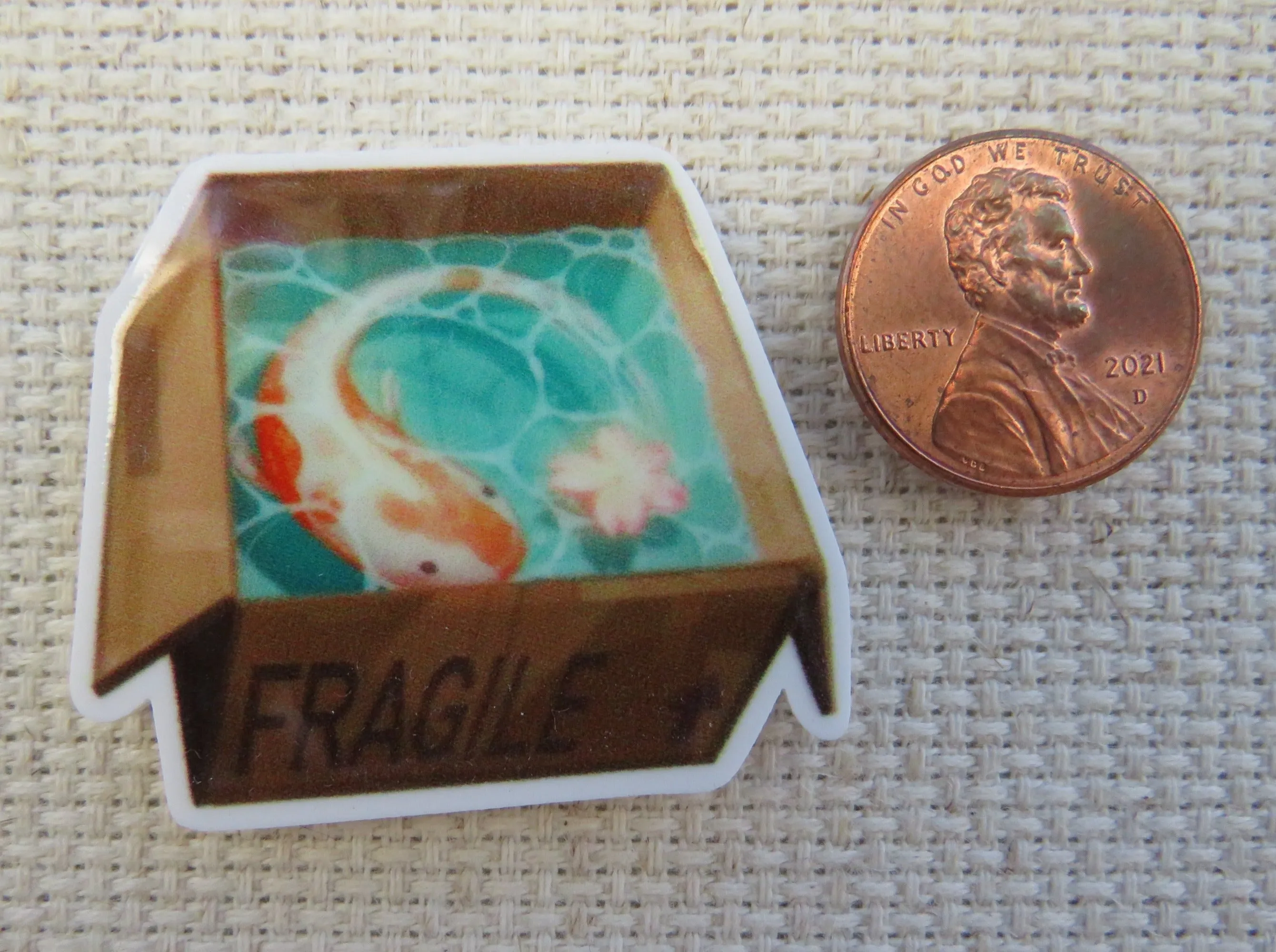 Koi Fish in a Box Needle Minder, Cover Minder, Magnet