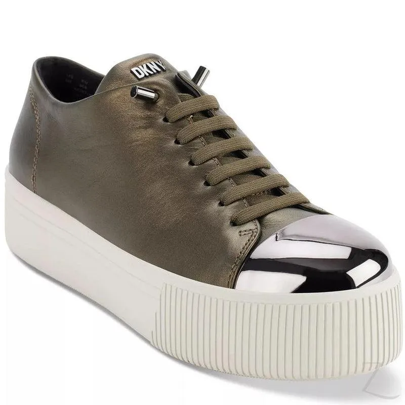 Ladies Genuine Leather Platform Sneakers | Lace Up | "Shaka"