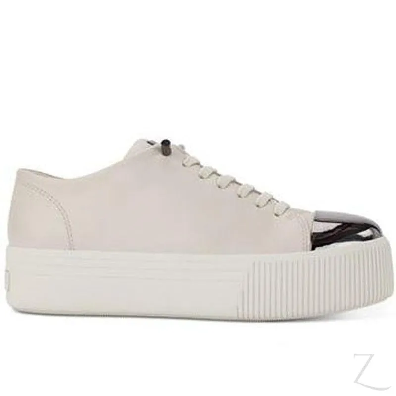 Ladies Genuine Leather Platform Sneakers | Lace Up | "Shaka"