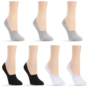 MEMOI HI CUT LINER 7 PAIR PACK GRAY/WHITE/BLACK - WOMENS