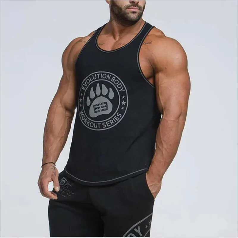 Mens Bodybuilding Stringer Fitness Singlet Tank Top